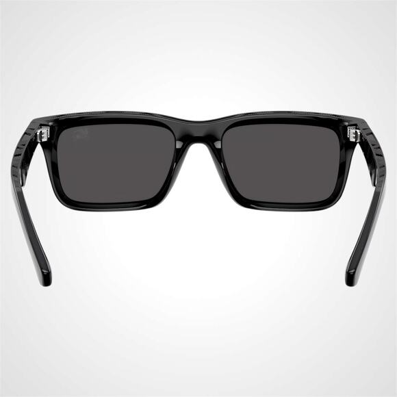 New Burberry Sunglasses Black Square Interior Classic Check Arms 53mm Gray Lens - Picture 5 of 7